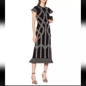 NWT Alexander McQueen Jacquard knit Midi dress size small